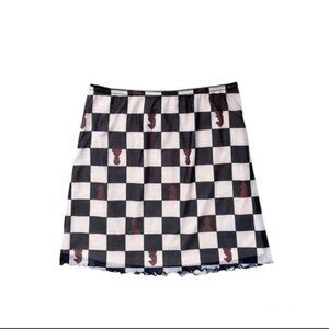 NWT UO Checkerboard Mesh Skirt